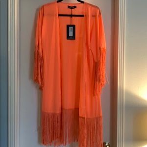 PLT Neon Orange Swim Cover-Up